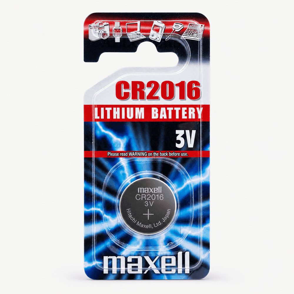 Maxell CR2016 Lithium Battery, 3V, 1 pack