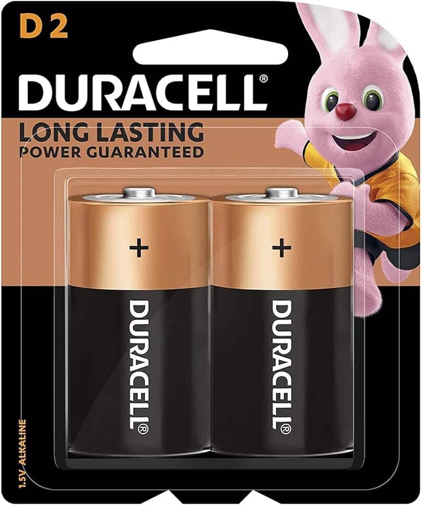 Duracell Plus D Batteries, 2 pack