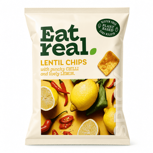 E.R Chilli & Lemon Lentil Chips, 40 g