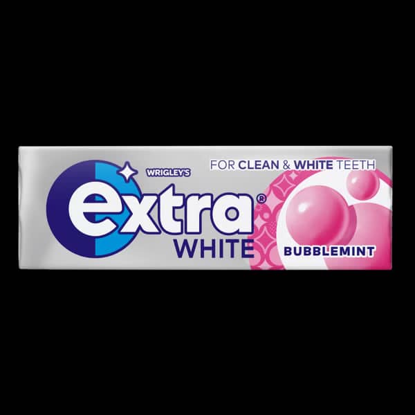 Extra White Bubblemint, 10 Pieces