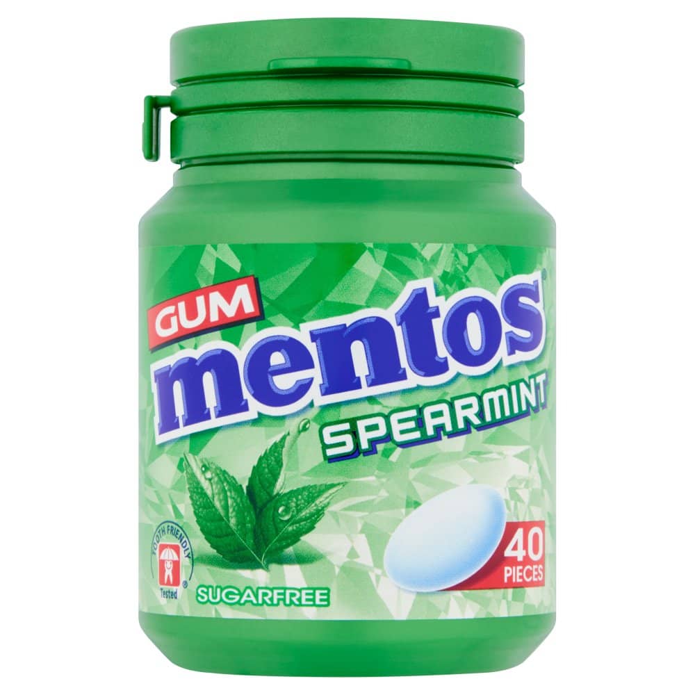 Mentos Gum Spearmint, 40 pieces