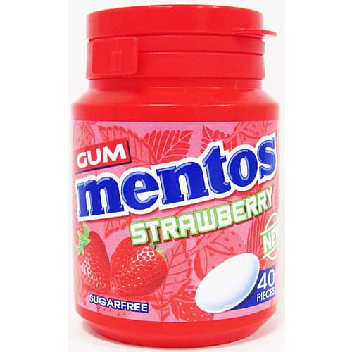Mentos Gum Strawberry, 40 pieces
